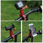 PULUZ 360° drehbare Fahrradlenkerhalterung aus Aluminium mit Schraube für GoPro, Insta360, DJI und andere Action-Kameras, China-Lager (Rot), China-Lager (Blau), Lenkerhalterung 1