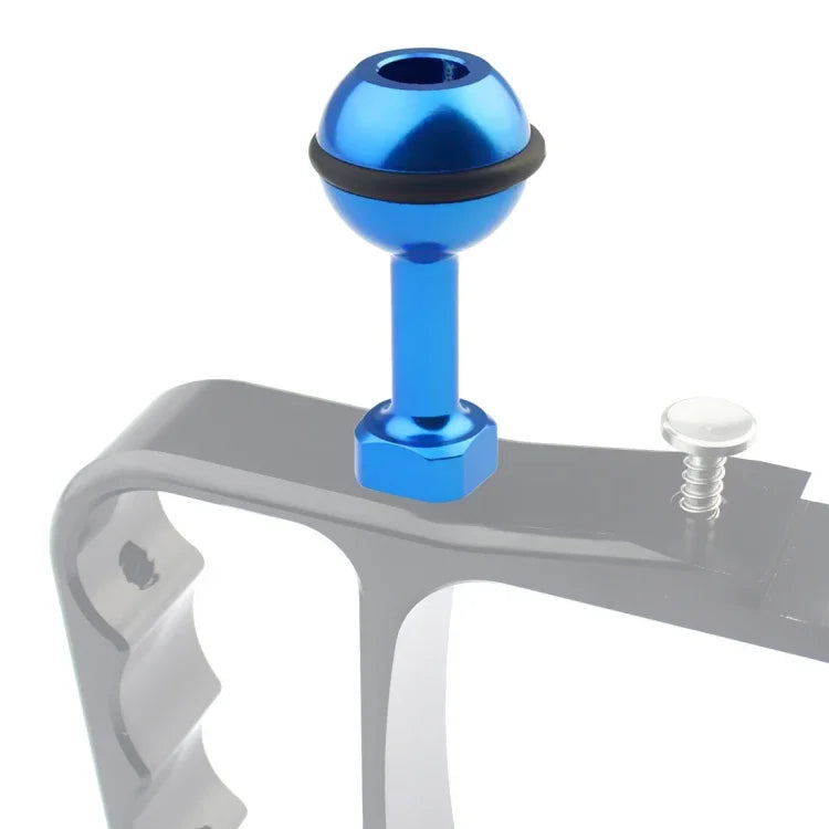 PULUZ 1/4-Zoll-Schraub-Kugelgelenkadapter aus Aluminium für GoPro, Insta360, DJI und andere Action-Kameras, Durchmesser: 2,5 cm, 1/4-Zoll-Schraube (Schwarz), 1/4-Zoll-Schraube (Blau)