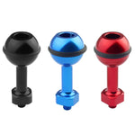 PULUZ 1/4-Zoll-Schraub-Kugelgelenkadapter aus Aluminium für GoPro, Insta360, DJI und andere Action-Kameras, Durchmesser: 2,5 cm, 1/4-Zoll-Schraube (Schwarz), 1/4-Zoll-Schraube (Blau)