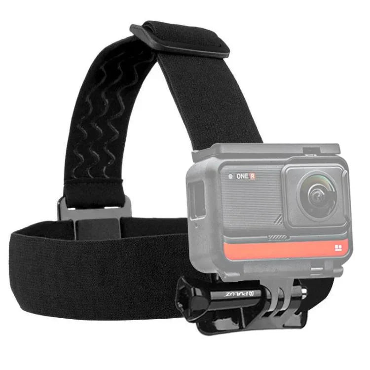 PULUZ Elastisches Befestigungsband, verstellbares Kopfband für GoPro, Insta360 ONE R, DJI Osmo Action und andere Action-Kameras, Kopfband