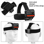 PULUZ Elastisches Befestigungsband, verstellbares Kopfband für GoPro, Insta360 ONE R, DJI Osmo Action und andere Action-Kameras, Kopfband