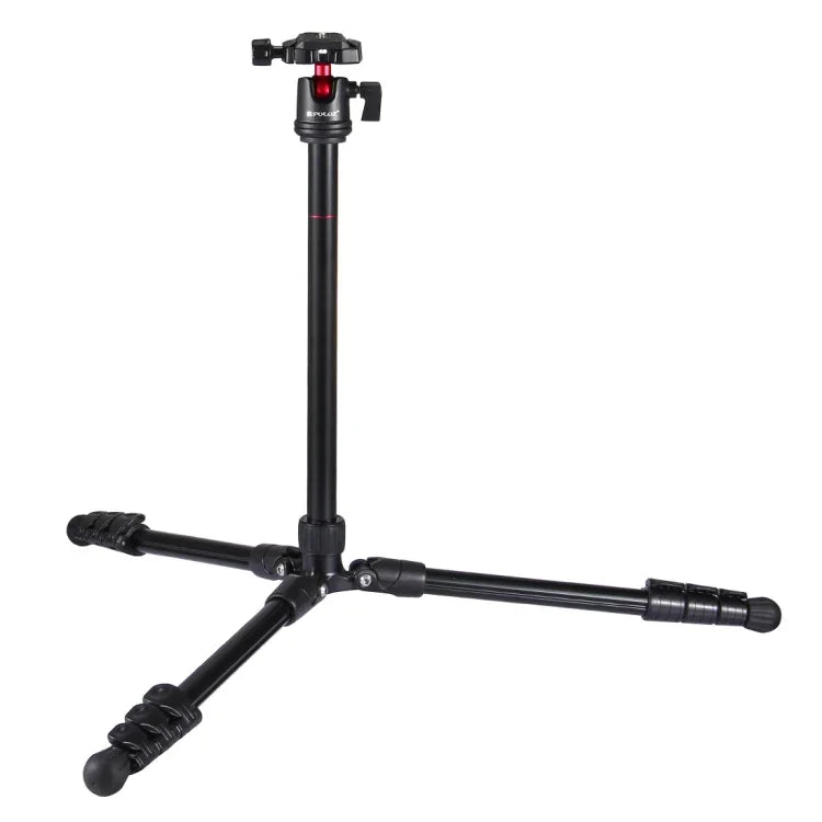 PULUZ 4-teiliges, klappbares Metallstativ mit 360°-Kugelkopf für DSLR- und Digitalkameras, Höhenverstellbar: 42–130 cm