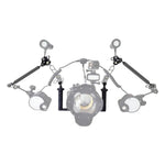 PULUZ Aluminium-Tablettstabilisator mit Doppelgriff, 2 x Doppelkugel-Klemme aus Aluminiumlegierung und 2 x 7-Zoll-Schwimmarm für Unterwasserkameragehäuse, 2 x Doppelkugel (Schwarz)