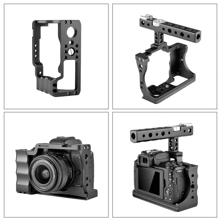 PULUZ Videokamerakäfig-Stabilisator mit Griff für Canon EOS M50, für Canon EOS M50