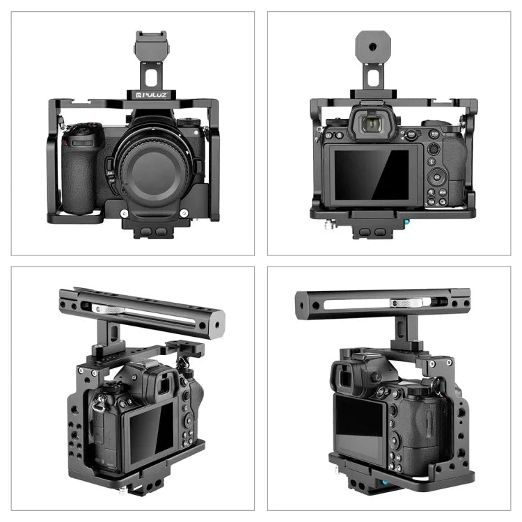 PULUZ Videokamerakäfig mit Griff für Nikon Z6 / Z7, Kamerakäfig mit Griff für Nikon Z6 / Z7