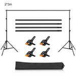 2 x 3 m Fotostudio-Hintergrundständer mit Querstange, 2 x 3 m