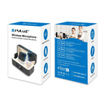 PULUZ Magnetisches Lavalier Wireless Mikrofon mit Ladekoffer, 8-Pin RX-Empfänger und 2 TX-Mikrofone, 8-Pin 2 TX + 1 RX, mit Ladekoffer