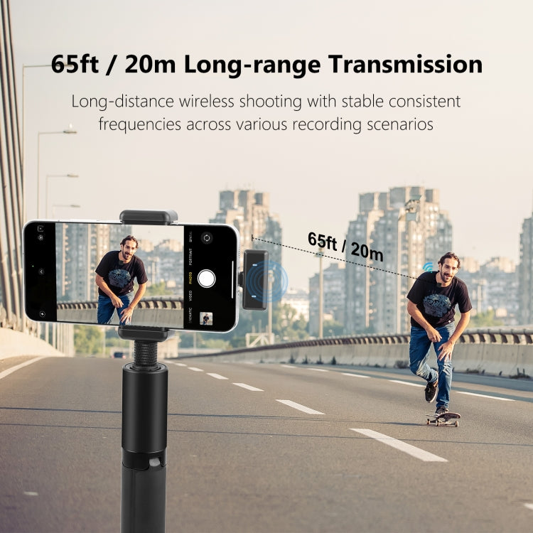 PULUZ Magnetisches Lavalier Wireless Mikrofon mit Ladekoffer, 8-Pin RX-Empfänger und 2 TX-Mikrofone, 8-Pin 2 TX + 1 RX, mit Ladekoffer