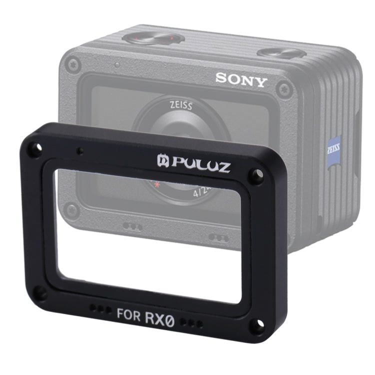 PULUZ Objektivschutz aus Aluminiumlegierung mit Flammenmuster und gehärtetem Glas für Sony RX0 / RX0 II, inklusive Schrauben und Schraubendreher, Frontflammenrot
