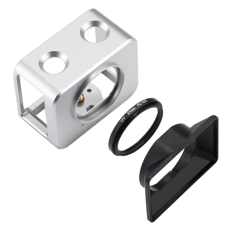 PULUZ Schutzhülle aus Aluminiumlegierung für Sony RX0 + 37-mm-UV-Filterlinse + Gegenlichtblende mit Schrauben und Schraubendrehern, Schutzhülle Schwarz, Schutzhülle Gold, Schutzhülle Blau, Schutzhülle Rot, Schutzhülle Silber