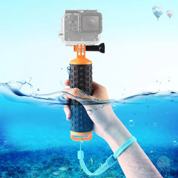 PULUZ Schwimmgriff mit Handschlaufe und Tragegurt für GoPro HERO10 Black / HERO9 Black / HERO8 Black / HERO7 /6 /5 /5 Session /4 Session /4 /3+ /3 /2 /1, Xiaoyi und andere Action-Kameras, Schwimmgriff