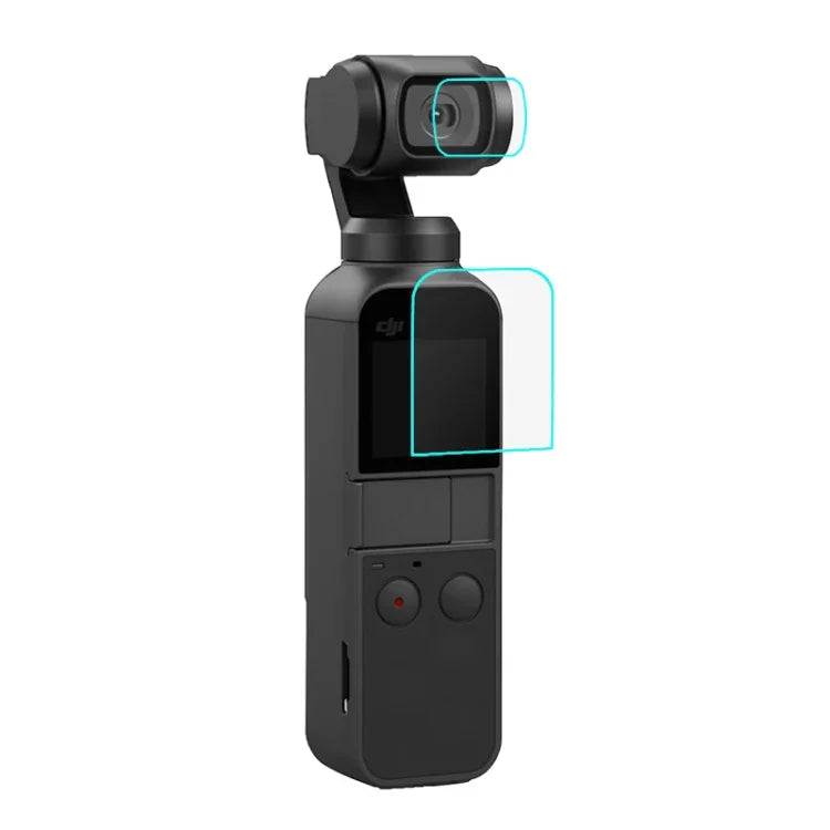 PULUZ 9H 2.5D HD Objektivschutzfolie aus gehärtetem Glas + Displayschutzfolie für DJI OSMO Pocket Gimbal, für DJI OSMO Pocket