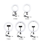 PULUZ 4,7 Zoll 12cm USB 3 Modi dimmbares LED-Ring Selfie Beauty Vlogging Fotografie Videolicht mit Stativ-Kugelkopf, 4,7 Zoll mit Kugelkopf