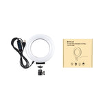 PULUZ 4,7 Zoll 12cm USB 3 Modi dimmbares LED-Ring Selfie Beauty Vlogging Fotografie Videolicht mit Stativ-Kugelkopf, 4,7 Zoll mit Kugelkopf