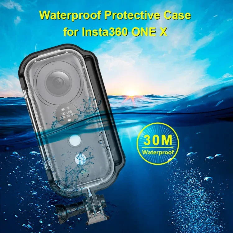 PULUZ 30 m wasserdichtes Unterwassergehäuse für Insta360 ONE X, mit Schnallenbefestigung und Schraube, für Insta360 ONE X