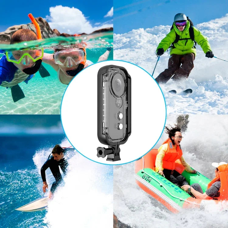 PULUZ 30 m wasserdichtes Unterwassergehäuse für Insta360 ONE X, mit Schnallenbefestigung und Schraube, für Insta360 ONE X