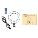 PULUZ 6,2 Zoll 16cm USB RGBW dimmbarer LED-Ring Vlogging Fotografie Video Licht mit Kaltlicht-Schuh Stativ Kugelkopf & Fernbedienung, 6,2 Zoll RGBW / Fernbedienung