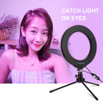 PULUZ 6,2 Zoll 16cm USB RGBW dimmbarer LED-Ring Vlogging Fotografie Video Licht mit Kaltlicht-Schuh Stativ Kugelkopf & Fernbedienung, 6,2 Zoll RGBW / Fernbedienung