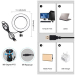 PULUZ 6,2 Zoll 16cm USB RGBW dimmbarer LED-Ring Vlogging Fotografie Video Licht mit Kaltlicht-Schuh Stativ Kugelkopf & Fernbedienung, 6,2 Zoll RGBW / Fernbedienung