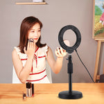 PULUZ 4,7 Zoll 12cm gewölbte Oberfläche USB 10 Modi 8 Farben RGBW dimmbarer LED-Ring Vlogging Fotografie Video Licht mit Stativ Kugelkopf, 4,7 Zoll RGBW