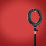 PULUZ 4,7 Zoll 12cm gewölbte Oberfläche USB 10 Modi 8 Farben RGBW dimmbarer LED-Ring Vlogging Fotografie Video Licht mit Stativ Kugelkopf, 4,7 Zoll RGBW