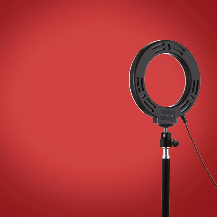 PULUZ 4,7 Zoll 12cm gewölbte Oberfläche USB 10 Modi 8 Farben RGBW dimmbarer LED-Ring Vlogging Fotografie Video Licht mit Stativ Kugelkopf, 4,7 Zoll RGBW