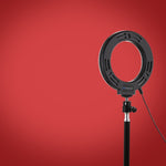 PULUZ 6,2 Zoll 16cm USB 10 Modi 8 Farben RGBW dimmbarer LED-Ring Vlogging Fotografie Video Licht mit Stativ Kugelkopf, 6,2 Zoll RGBW