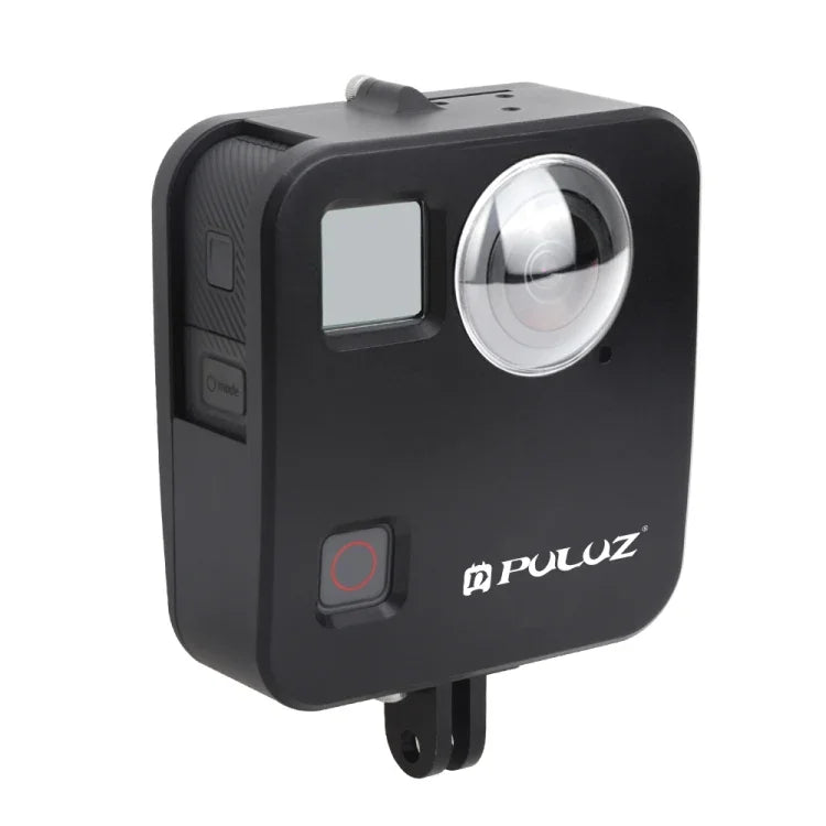 PULUZ Gehäuse für GoPro Fusion, CNC-gefrästes Aluminium-Schutzgehäuse mit Basishalterung und Objektivdeckeln, für GoPro Fusion