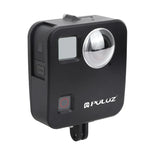 PULUZ Gehäuse für GoPro Fusion, CNC-gefrästes Aluminium-Schutzgehäuse mit Basishalterung und Objektivdeckeln, für GoPro Fusion