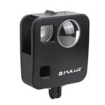 PULUZ Gehäuse für GoPro Fusion, CNC-gefrästes Aluminium-Schutzgehäuse mit Basishalterung und Objektivdeckeln, für GoPro Fusion