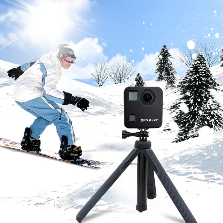 PULUZ Gehäuse für GoPro Fusion, CNC-gefrästes Aluminium-Schutzgehäuse mit Basishalterung und Objektivdeckeln, für GoPro Fusion