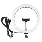 PULUZ 11,8 Zoll 30cm USB 3 Modi dimmbarer Dual Farbtemperatur LED gewölbter Diffusor Licht Ring Vlogging Selfie Fotografie Video Licht mit Telefonhalterung, 11,8 Zoll