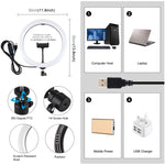 PULUZ 11,8 Zoll 30cm USB 3 Modi dimmbarer Dual Farbtemperatur LED gewölbter Diffusor Licht Ring Vlogging Selfie Fotografie Video Licht mit Telefonhalterung, 11,8 Zoll