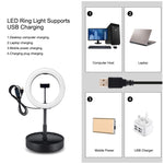 PULUZ 10,2 Zoll 26cm USB 3 Modi dimmbares Dual-Farbtemperatur LED gebogenes Ring Vlogging Selfie Fotografie Video Licht mit Bluetooth Fernbedienung & faltbarem Desktop-Halter & Telefonklemme