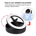 PULUZ 10,2 Zoll 26cm USB 3 Modi dimmbares Dual-Farbtemperatur LED gebogenes Ring Vlogging Selfie Fotografie Video Licht mit Bluetooth Fernbedienung & faltbarem Desktop-Halter & Telefonklemme
