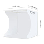 PULUZ 30 cm Faltbares, tragbares Ringlicht-Set für Fotostudios mit 6 farbigen Hintergründen (Schwarz, Weiß, Gelb, Rot, Grün, Blau), Maße (aufgeklappt): 31 cm x 31 cm x 32 cm, 30 cm Box