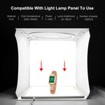 PULUZ 30 cm Faltbares, tragbares Ringlicht-Set für Fotostudios mit 6 farbigen Hintergründen (Schwarz, Weiß, Gelb, Rot, Grün, Blau), Maße (aufgeklappt): 31 cm x 31 cm x 32 cm, 30 cm Box