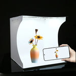 PULUZ 30 cm Faltbares, tragbares Ringlicht-Set für Fotostudios mit 6 farbigen Hintergründen (Schwarz, Weiß, Gelb, Rot, Grün, Blau), Maße (aufgeklappt): 31 cm x 31 cm x 32 cm, 30 cm Box