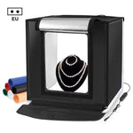PULUZ 40cm Faltbares, tragbares Fotostudio-Zelt-Set mit dimmbarem Weißlicht und 6 farbigen Hintergründen (Schwarz, Orange, Weiß, Rot, Grün, Blau), 40cm Box (US), 40cm Box (UK), 40cm Box (EU), 40cm Box (AU)