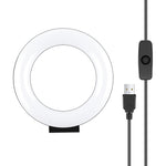 PULUZ 4,7 Zoll 12cm gebogene Oberfläche USB Weißes Licht LED Ring Selfie Beauty Vlogging Fotografie Video Licht, 4,7 Zoll