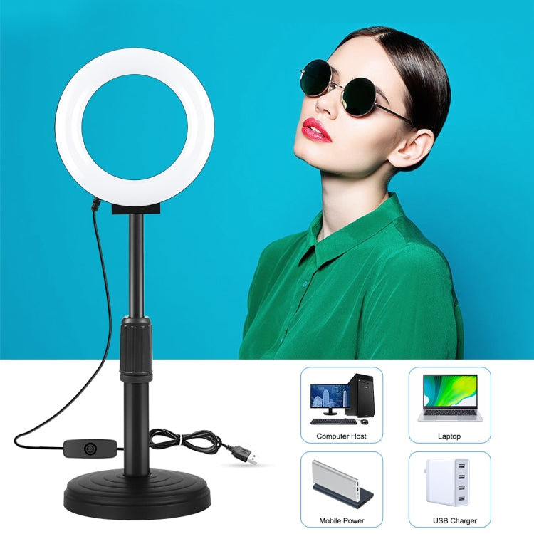PULUZ 4,7 Zoll 12cm gebogene Oberfläche USB Weißes Licht LED Ring Selfie Beauty Vlogging Fotografie Video Licht, 4,7 Zoll