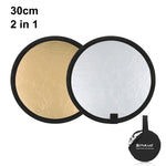 PULUZ 30cm 2 in 1 Silver / Gold Folding Photo Studio Reflector Board, 30cm Reflector