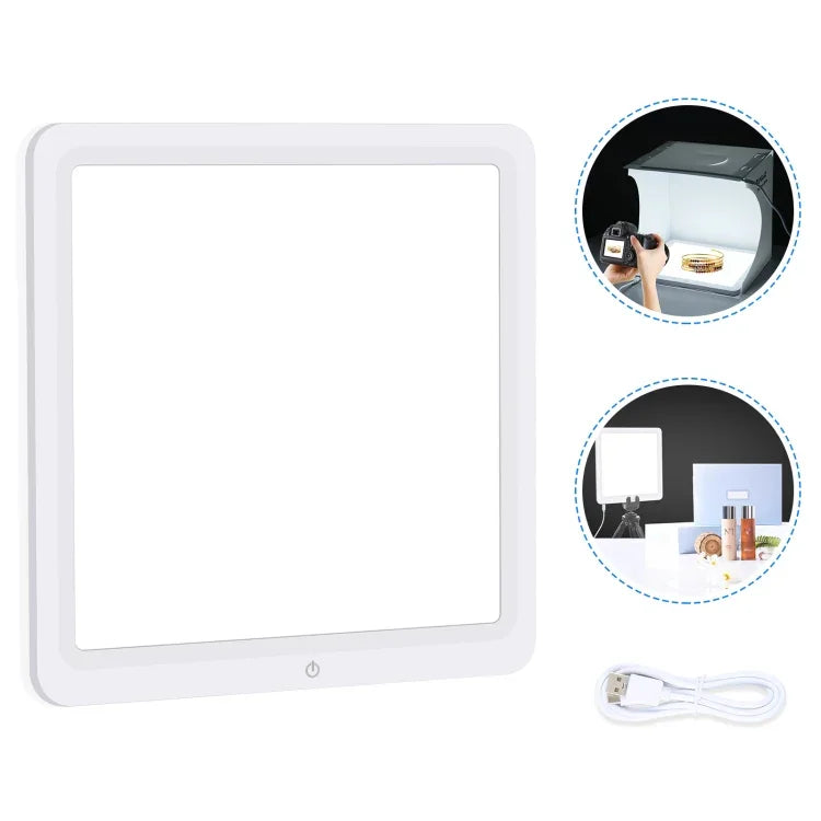 PULUZ 20cm LED-Schattenfrei-Leuchtmatte für Fotostudioboxen, 20cm Schattenfrei