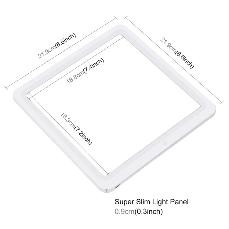PULUZ 20cm LED-Schattenfrei-Leuchtmatte für Fotostudioboxen, 20cm Schattenfrei