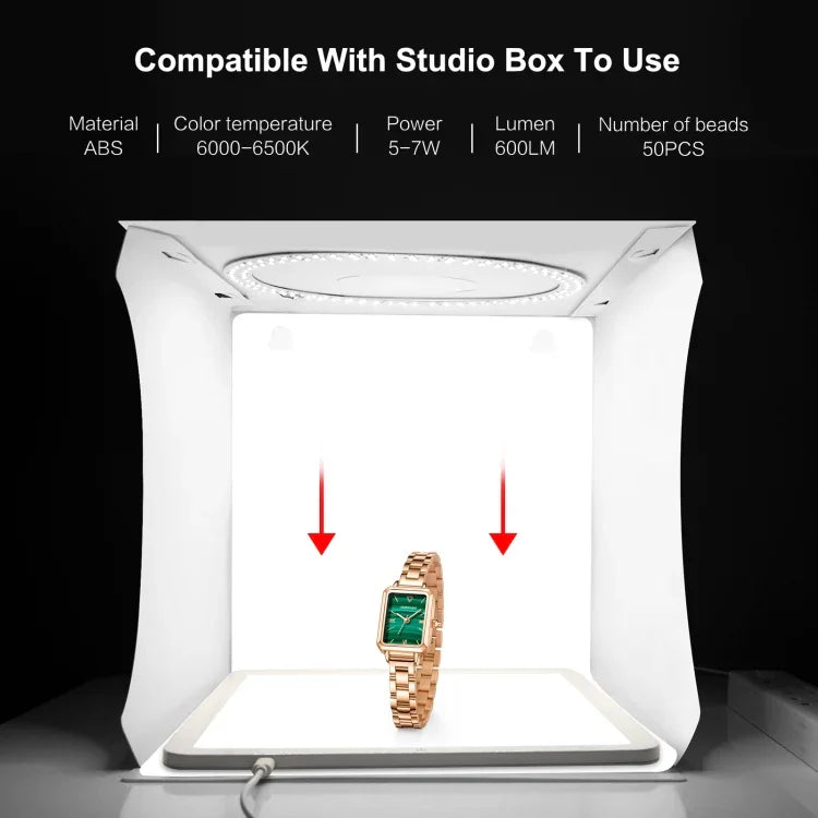 PULUZ 20cm LED-Schattenfrei-Leuchtmatte für Fotostudioboxen, 20cm Schattenfrei