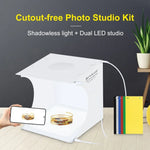 PULUZ Mini-LED-Fotografie-Schattenfrei-Licht-Panel-Pad + Studio-Aufnahmezeltbox, Acrylmaterial, 20 cm x 20 cm effektive Fläche, 20 cm (2 LEDs) + Schattenfreies Licht