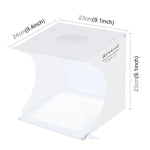 PULUZ Mini-LED-Fotografie-Schattenfrei-Licht-Panel-Pad + Studio-Aufnahmezeltbox, Acrylmaterial, 20 cm x 20 cm effektive Fläche, 20 cm (2 LEDs) + Schattenfreies Licht