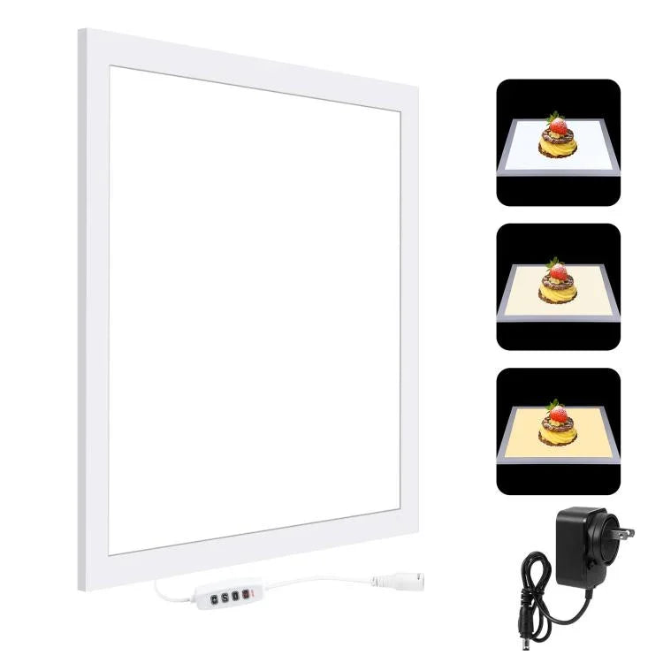 PULUZ 1000LM LED Acryl-Lichtmatte ohne Polaritätsverzerrung, dimmbar, schattenfrei, mit Schalter für 40cm Fotostudiobox, Licht (US), Licht (UK), Licht (EU)