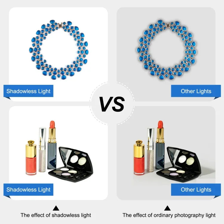 PULUZ 1000LM LED Acryl-Lichtmatte ohne Polaritätsverzerrung, dimmbar, schattenfrei, mit Schalter für 40cm Fotostudiobox, Licht (US), Licht (UK), Licht (EU)