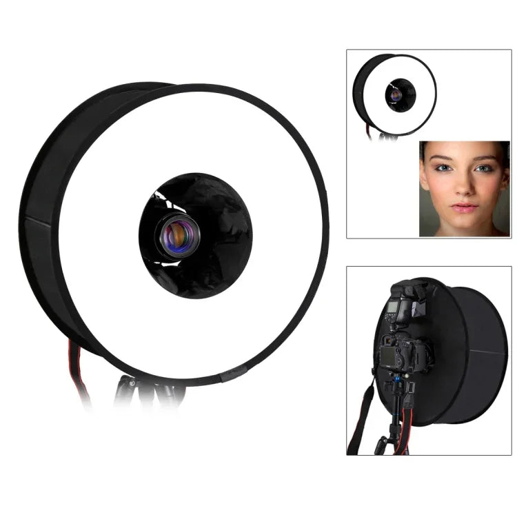 PULUZ 45 cm runde Softbox für Makro- und Porträtaufnahmen mit SpeedLite-Blitzgerät und faltbarem Diffusor, 45 cm rund
